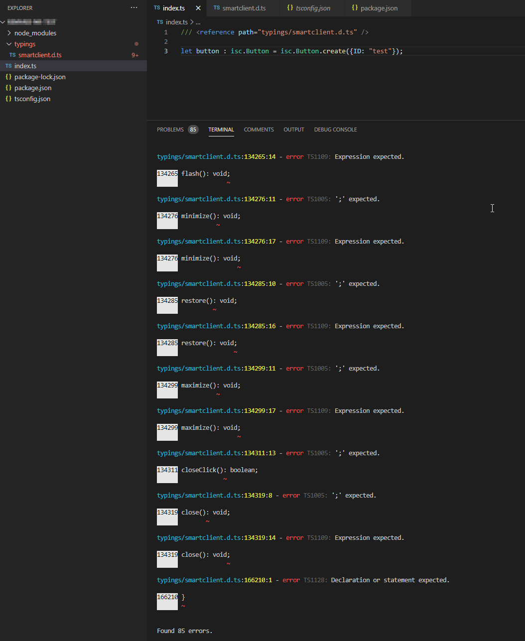 Click image for larger version

Name:	smartclient_vscode_error.png
Views:	294
Size:	92.3 KB
ID:	264878